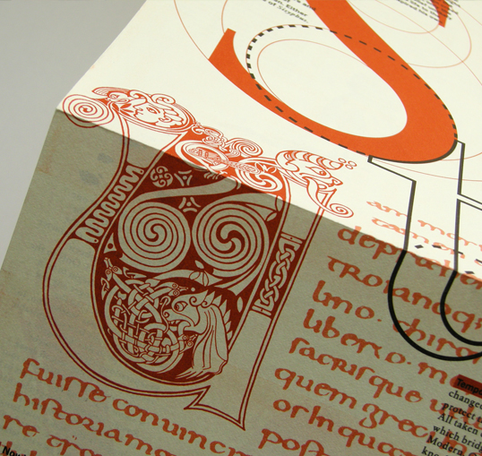 Characters of the Alphabet promotion: close-up of celtic letterform